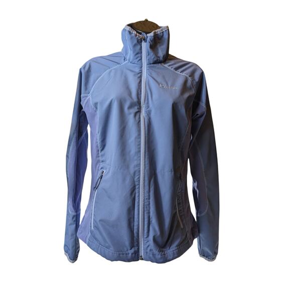 Columbia Jacket Women Medium Softshell Omni Shield Zip Hiking Running Activewear - Picture 5 of 13